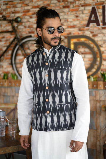Black Designer Reversible Jacket - NamegStore